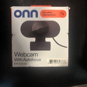 BRAND NEW IN BOX. ONN Webcam with Autofocus and Built-in Microphone,